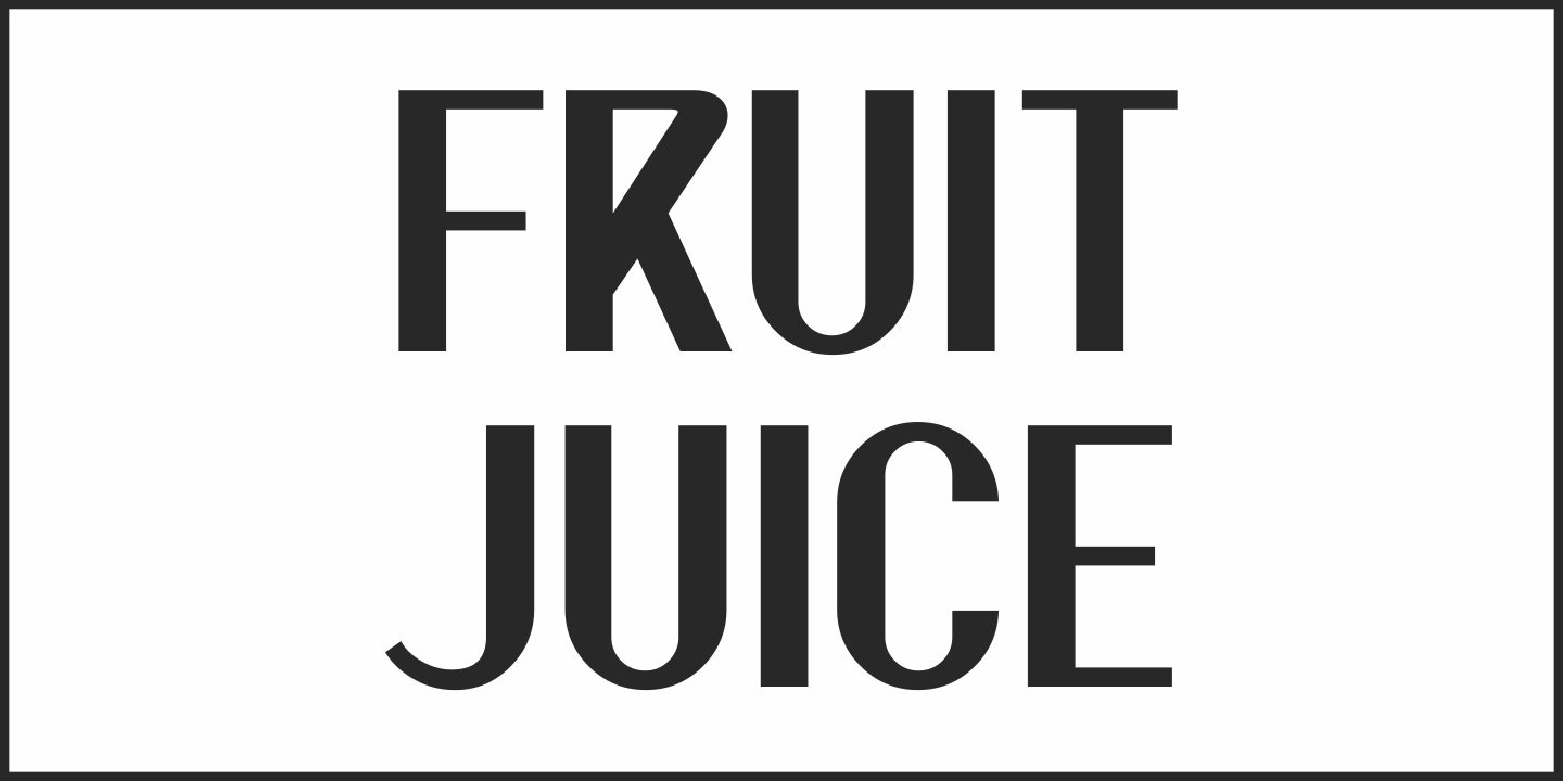 Example font Fruit Juice JNL #5